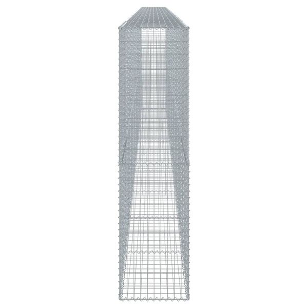 vidaXL kaanega gabioonkorv, 1000x50x200 cm, tsingitud raud