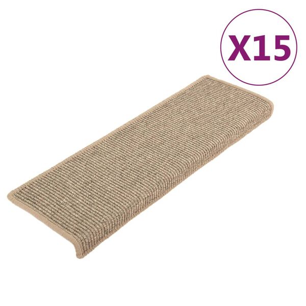 vidaXL trepimatid 15 tk 65 x 21 x 4 cm tumebeež ristkülikukujuline serv