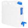 vidaXL veekanister kraaniga, l&auml;bipaistev, 15 l, plast
