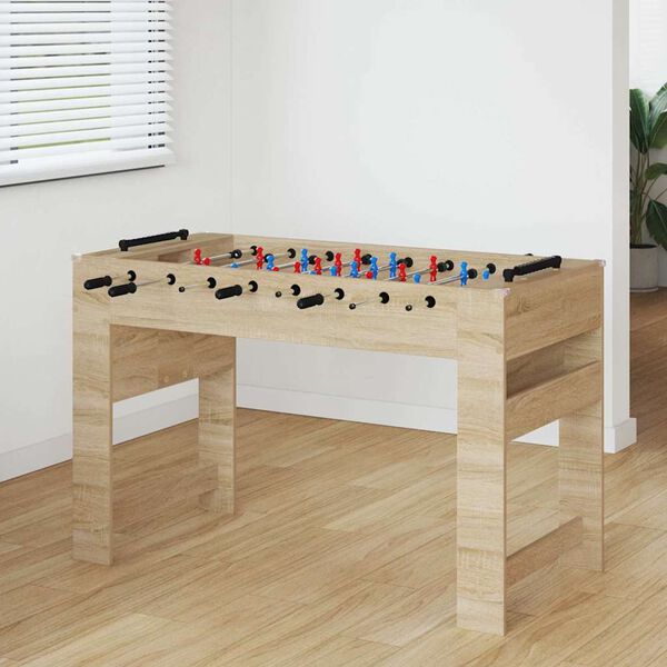 vidaXL Foosball laud Sonoma tamm 125 x 60,5 x 80 cm Tehispuit