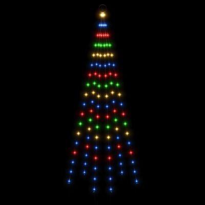 vidaXL jõulupuu vaiaga, soe valge, 108 LEDi, 180 cm