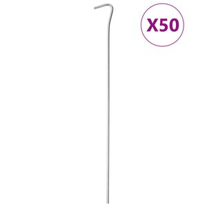 vidaXL telgivaiad 50 tk, 30 cm &Oslash;4 mm, tsingitud teras
