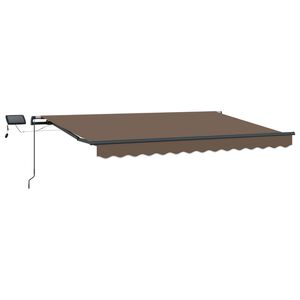 vidaXL Kokkuvolditav varikatus Pruunikashall 600 &times; 350 cm