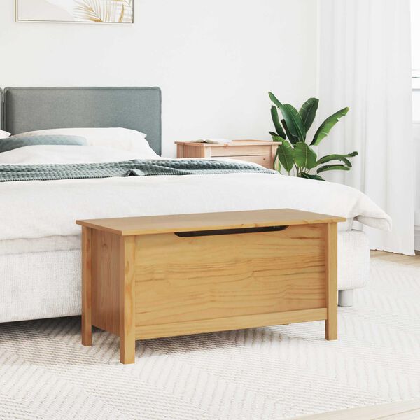 vidaXL Salvestuskarp Hill Meepruun 90 x 40 x 45 cm Kindel m&auml;nnipuidust