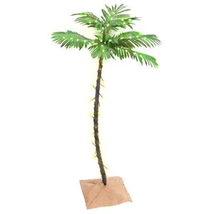 vidaXL LED palmipuu soe valge 72 LEDi 120 cm