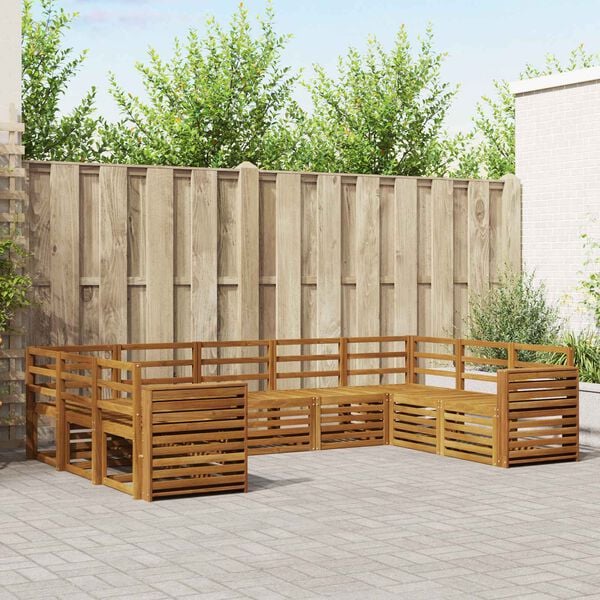 vidaXL Diivanikomplektid 9 pcs Neutraalne Tugev akatsiapuu