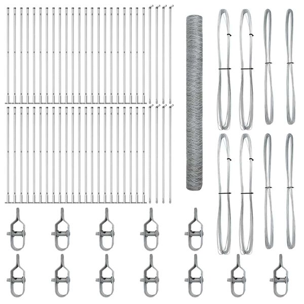 vidaXL Aiapost H&otilde;bedane 100 x 1,4 m (50 mm v&otilde;rk) Teras