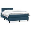 vidaXL Box Vedruvoodi Madratsiga Tumesinine 100x220 cm samet