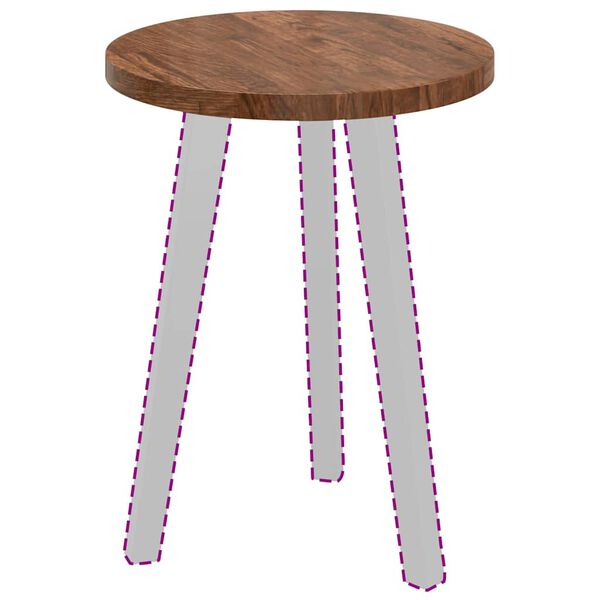 vidaXL Lauda peal Tumepruun Ø 40 x 2.5 cm Tugev tammepuit