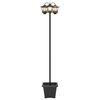 vidaXL 3-Pealine Lamp Post Must 32 x 32 x 188 cm Alumiinium ja ABS