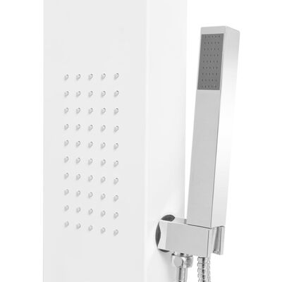 vidaXLi dušipaneeli süsteem, alumiinium, matt valge