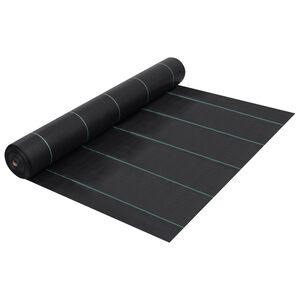 vidaXL umbrohumatt, must, 1 x 10 m, PP