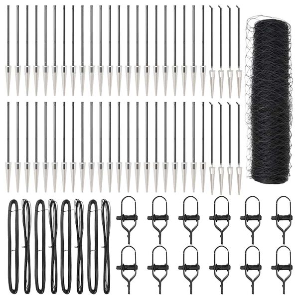 vidaXL Aiapost Hall 100 x 1 m (50 mm v&otilde;rku) Terased ja PVC