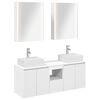 vidaXL Vannitoa kapikomplekt 5 pcs Valge Tehispuit