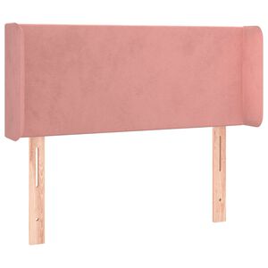 vidaXL voodipeats servadega, roosa, 83x16x78/88 cm, samet
