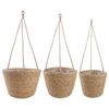 vidaXL Mererohust taimekorvid 3 pcs Naturaalne &Oslash;26 x 19 cm
