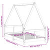vidaXL lastevoodi raam, 80 x 160 cm, m&auml;nnipuit