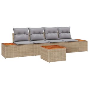 vidaXL Aia Diivanikomplekt padjaga 5 pcs Beež Pol&uuml;rooster