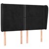 vidaXL voodipeats servadega, must, 147x23x118/128 cm, samet