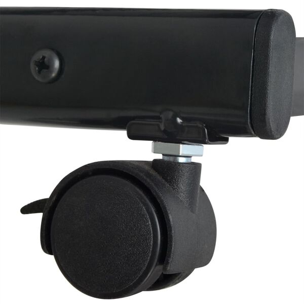 vidaXL ajakirjade hoidja 47,5 x 43 x 133 cm, must, A4