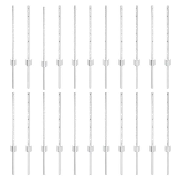 vidaXL Aiapostid 22 pcs Hõbedane 100 cm Teras