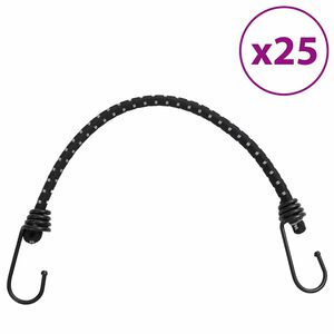 vidaXL bungee n&ouml;&ouml;r helkurribade ja konksudega 10 tk, 38 cm