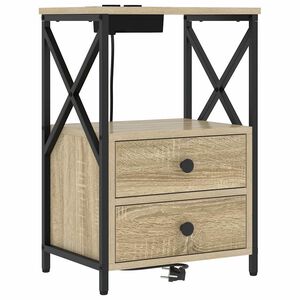 vidaXL &Ouml;&ouml;lambi kapp sahtliga Sonoma tamm 40 x 31 x 60 cm Tehispuit