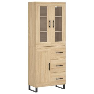 vidaXL k&otilde;rge kapp, Sonoma tamm, 69,5 x 34 x 180 cm, tehispuit
