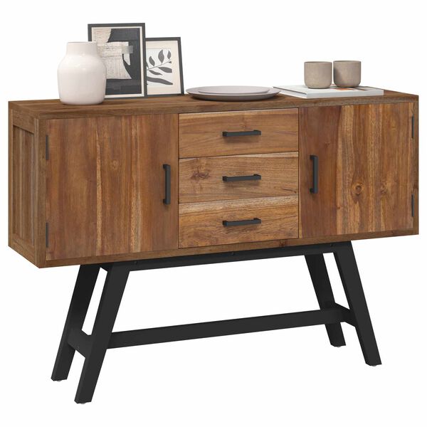 vidaXL Telerialus sahtliga Neutraalne 110 x 30 x 75 cm Tugev teakpuit