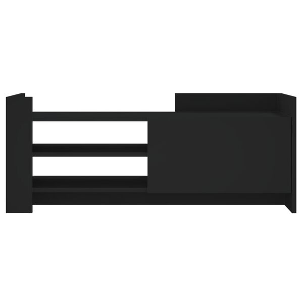 vidaXL telerikapp, must, 100 x 35 x 40 cm, tehispuit