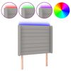 vidaXL LED-voodipeats, helehall, 93x16x118/128 cm, kangas
