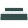 vidaXL Laos voodi madratsiga peaga Tume rohelise 100 x 200 cm