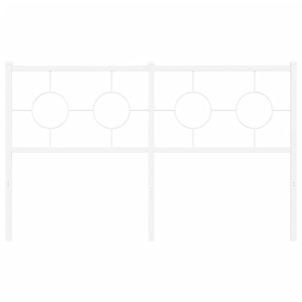 vidaXL metallist voodipeats, valge, 140 cm