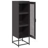 vidaXL Highboard Black 36x39x123 cm K&uuml;lmvaltsitud teras