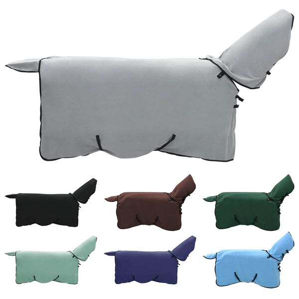 vidaXL Hobuste K&auml;tter Helehall ja roosa Pol&uuml;ester