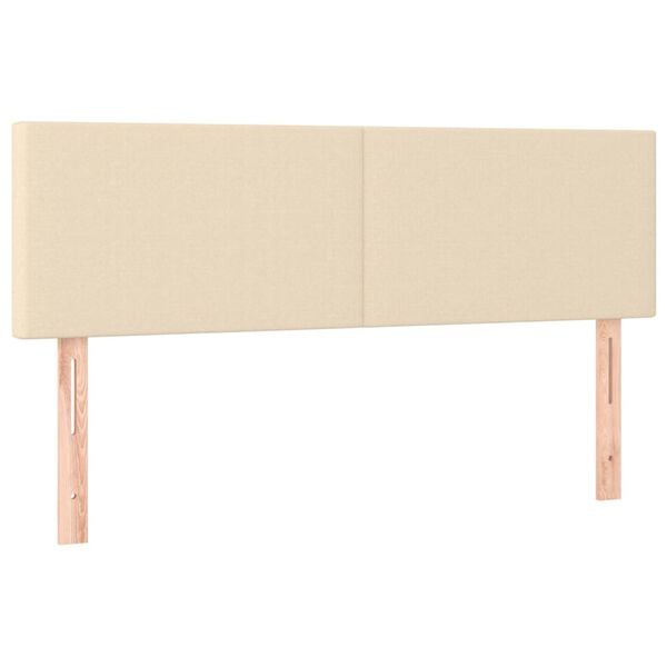 vidaXL voodipeatsid, kreemjas, 144x5x78/88 cm, kangas