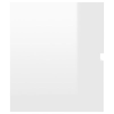 vidaXL valamukapp valamuga, kõrgläikega, valge, puitlaastplaat