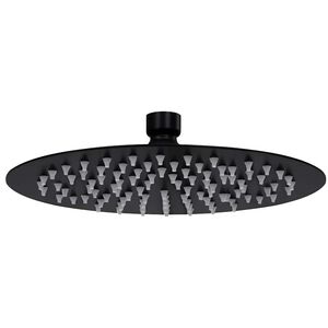 vidaXL vihmadu&scaron;i otsak, roostevaba teras 20 cm, &uuml;mar, must