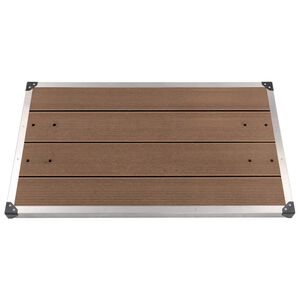 vidaXL v&auml;lidu&scaron;i alus, WPC, roostevaba teras 110 x 62 cm pruun