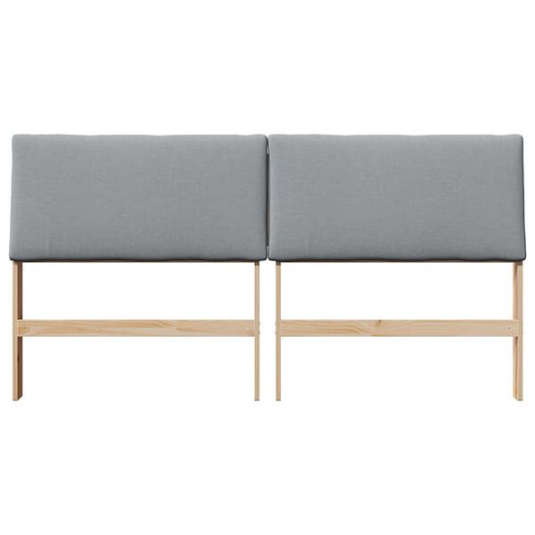 vidaXL Polsterdatud voodiots Helehall 200 cm Tahke m&auml;nd