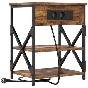 vidaXL &Ouml;&ouml;lambi kapp Suitsetatud tamm 41 x 31 x 51 cm Tehispuit