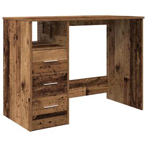 vidaXL kirjutuslaud Vana puit 102x50x76 cm Engineered Wood