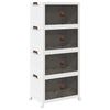 vidaXL virnastatav ratastega hoiukast 4-tasandiline 75 L 64x40x141,5cm