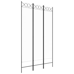 vidaXL 3 paneeliga ruumijagaja, valge, 120 x 200 cm, kangas