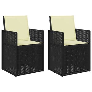 vidaXL Aia Toitlustustoolid 2 pcs Antratsiit ja kreemjas PP