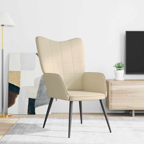 vidaXL puhketool, kreemjas, kangas