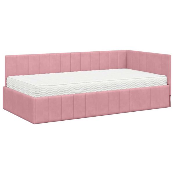 vidaXL Nurgavoodi raam koos madratsiga madratsiga 2 pcs Hall Samet