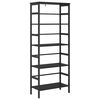 vidaXL Raamatukapp 4 tasandit 60 x 29,5 x 149 cm Tehispuit Must tamm