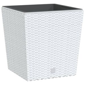vidaXL taimekast eemaldatava sisuga, valge, 21 / 32 l PP-rotang