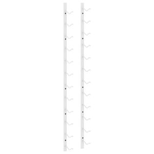 vidaXL seinale kinnitatav veiniriiul 12 pudelile, valge raud